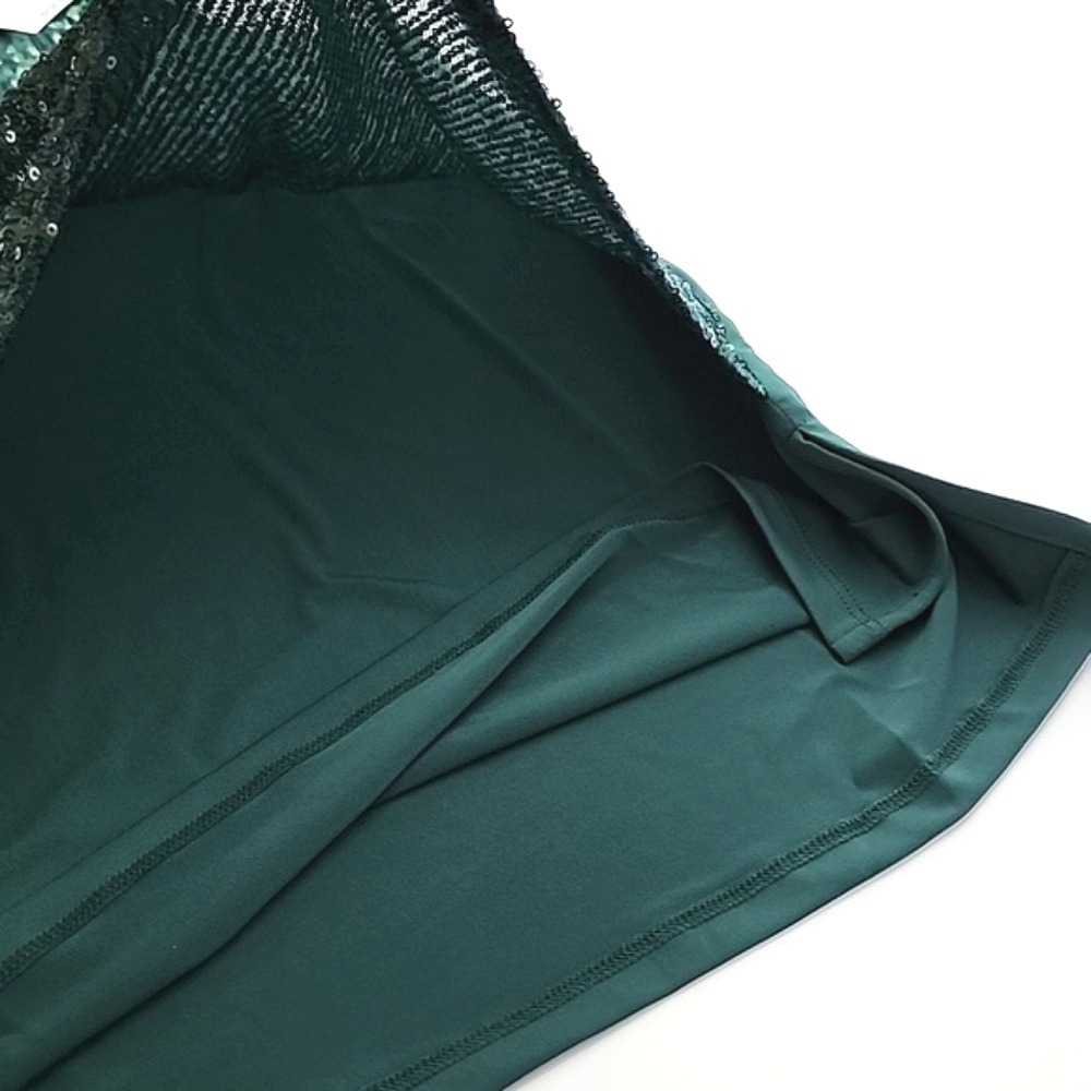 NWT Michael Kors Women's Sequin V-Neck Sleeveless Top Emerald Green XS - Picture 8 of 12
